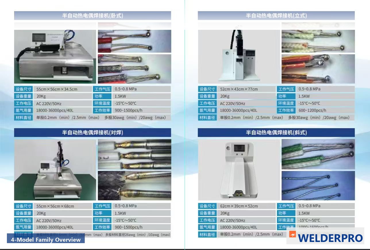 WelderPro TC-100 family spec snapshot